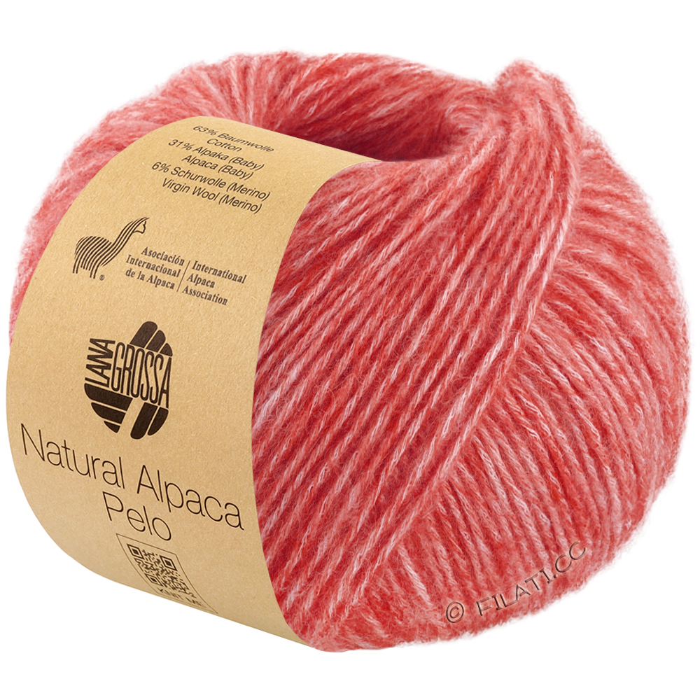 Lana Grossa NATURAL ALPACA Pelo | 038-lys rød melert