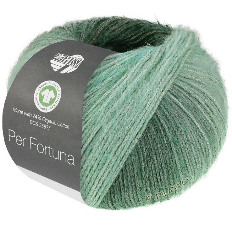 Lana Grossa PER FORTUNA DÉGRADÉ (GOTS) | 102-grågrønn/svartgrønn/jade/natur