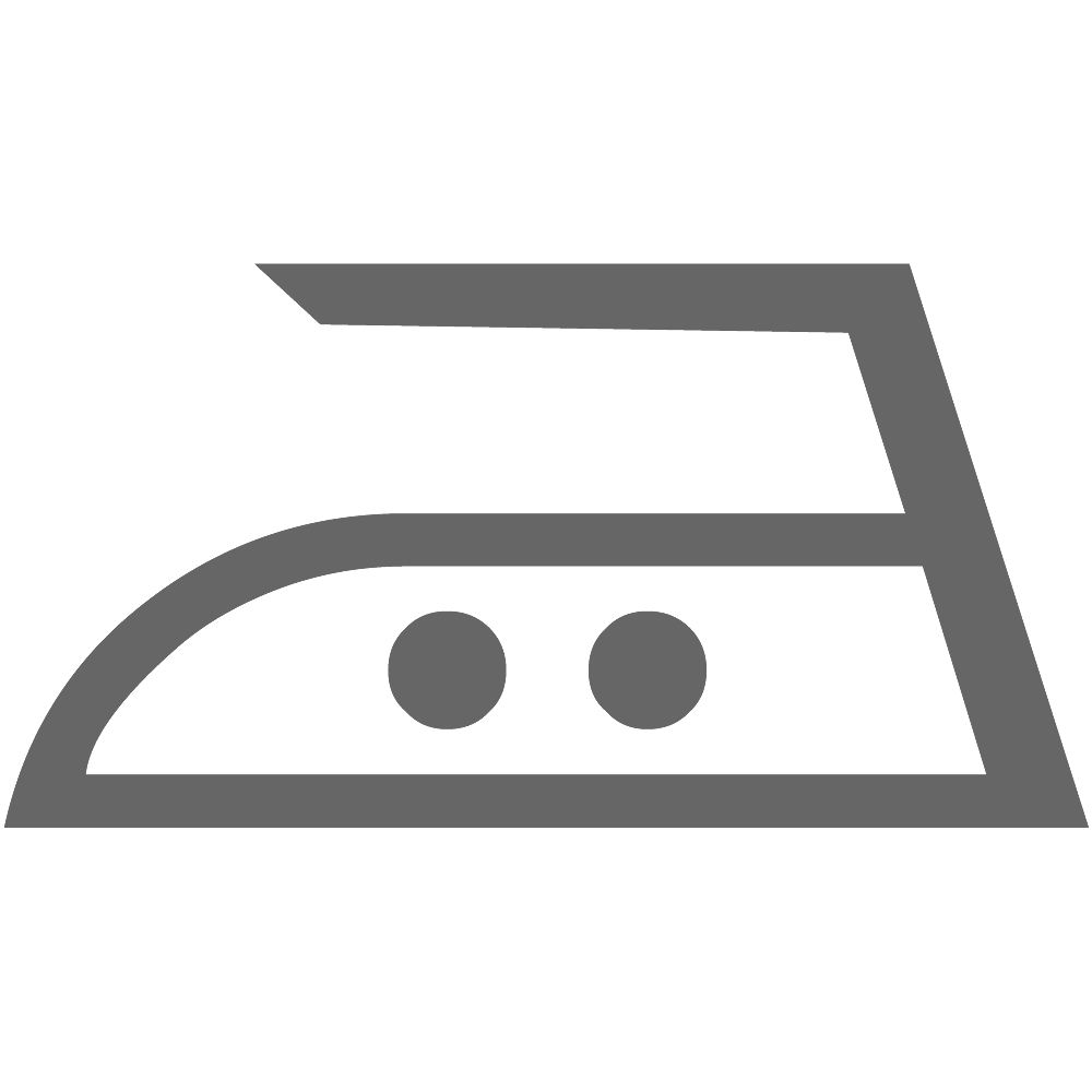 Tåler stryking ved middels temperatur