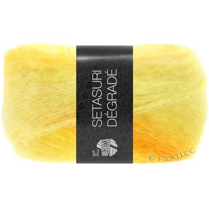 Lana Grossa SETASURI Dégradé | 107-vanilje/gul/eggeplommegul