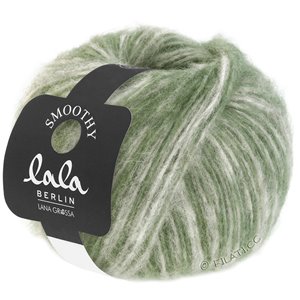 Lana Grossa SMOOTHY (lala BERLIN) | 08-lys grå/resedagrønn
