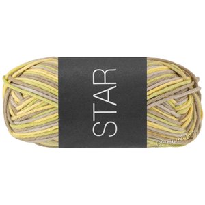 Lana Grossa STAR Print | 356-lys gul/gulgrønn/hvitgrønn/kaki