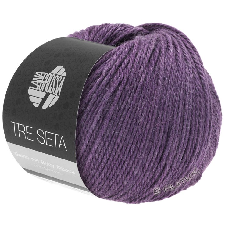 Lana Grossa TRE SETA | 01-mørk fiolett
