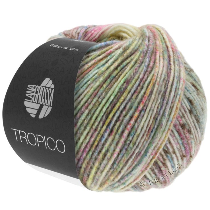 Lana Grossa TROPICO | 01-pistasj/lindegrønn/terrakotta/kaki/cyklamen/lilla/rosa/gul
