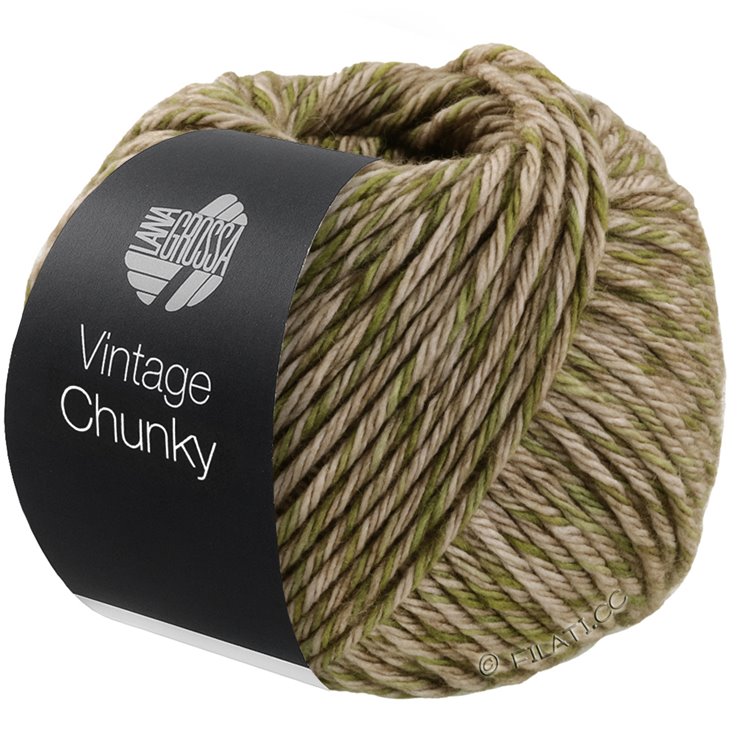 Lana Grossa Vintage Chunky | 02-gråbeige/oliven