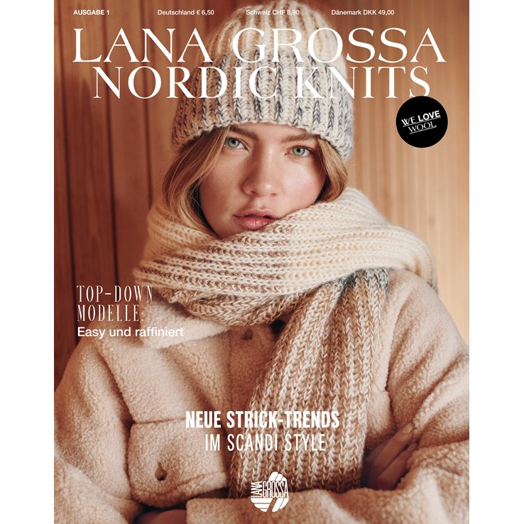 Nordic Knits No. 1 - Magasin (DE) + Oppskrifter (DK) fra Lana Grossa