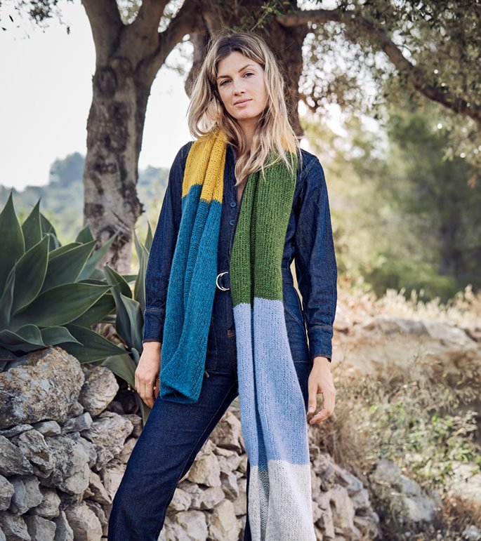 Lana Grossa SKJERF Brigitte No. 2 - Strikkeoppskrift (NO)