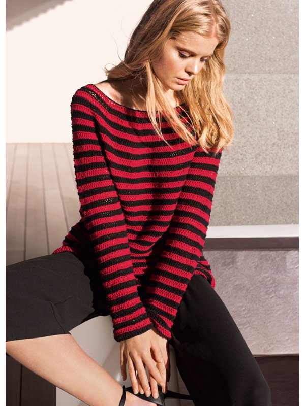 Lana Grossa PULLOVER Elastico - Strikkeoppskrift (DK)