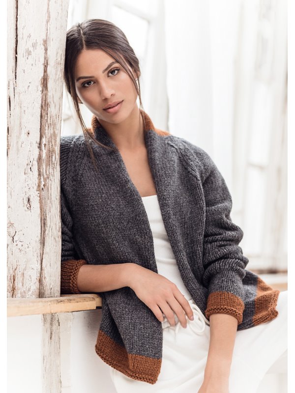 Lana Grossa CARDIGAN Alta Moda Cashmere 16 - Strikkeoppskrift (DK)