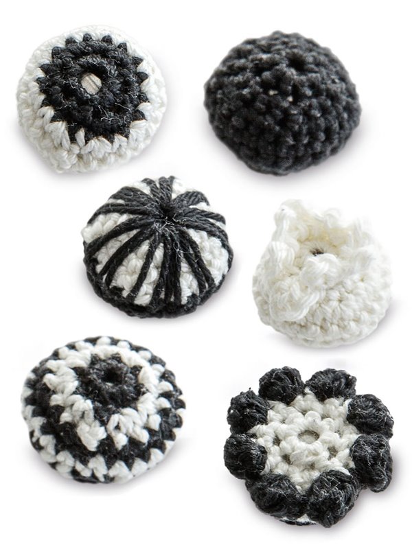 Lana Grossa SECHS UMHÄKELTE MÖBELKNÖPFE Cotone - German Edition