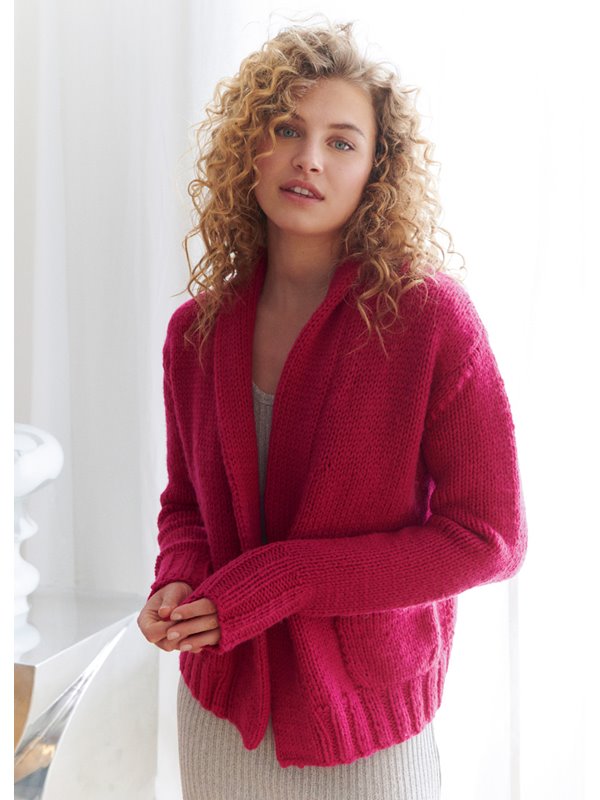 Lana Grossa CARDIGAN Brigitte No. 5 - Strikkeoppskrift (SE)