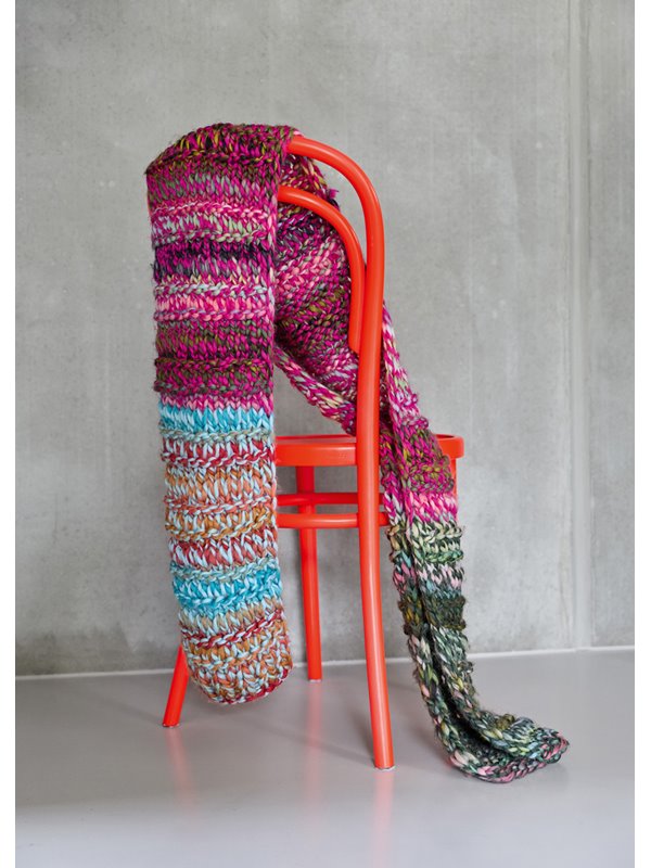 Lana Grossa SKJERF I FALLMASKEMØNSTER Dolce