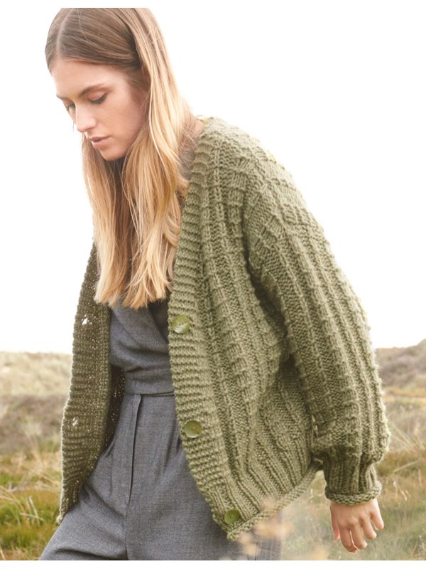 Lana Grossa JAKKE Lala Berlin Lovely Cotton - Strikkeoppskrift (DK)