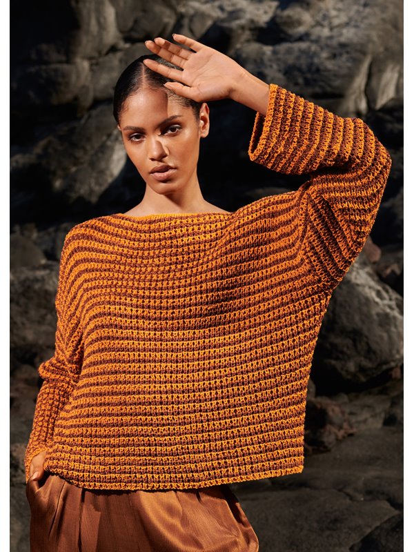 Lana Grossa PULLOVER Landlust Sommerseide - Strikkeoppskrift (DK)