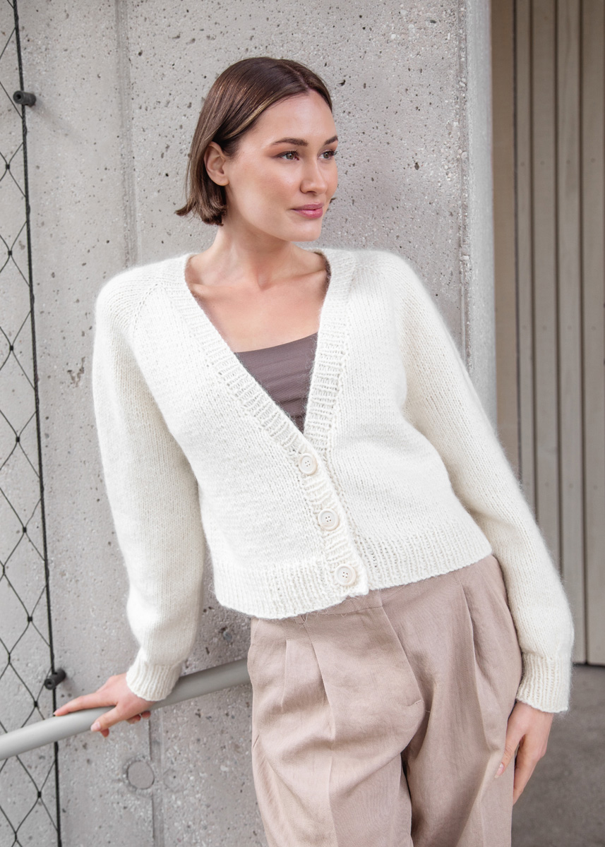 TOP DOWN CARDIGAN Merino Miscela & Silkhair fra FILATI Studio