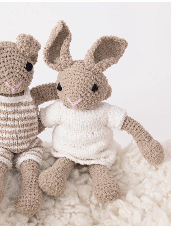 Lana Grossa HARE OG KJOLE Babysoft - Strikkeinstruksjoner (DK)