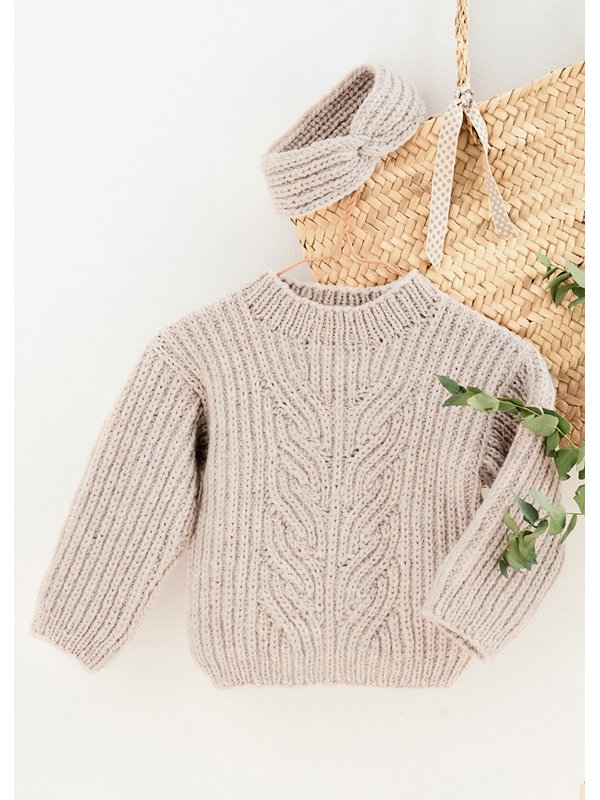 Lana Grossa PULLOVER Alta Moda Alpaca - Strikkeoppskrift (DK)