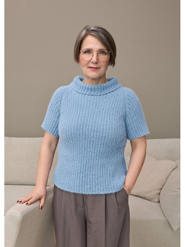 Lana Grossa RAGLANPULLOVER MED HALVE ERMER Cosy Socks