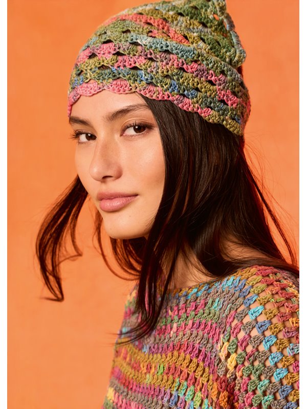 Lana Grossa HEKLET HODETØRKLE I BUEMØNSTER Gomitolo Alga