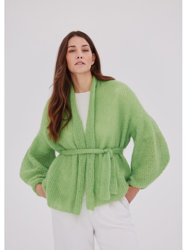 Lana Grossa CARDIGAN TOPDOWN Silkhair - Strikkeoppskrift (NO)