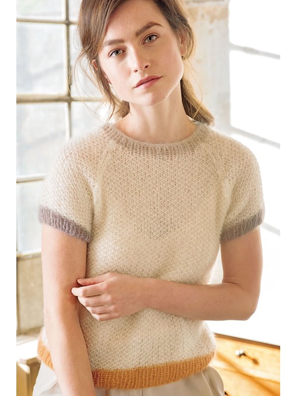 Lana Grossa ROHWEISSER PULLI MIT KURZEN ÄRMELN Silkhair - German Edition