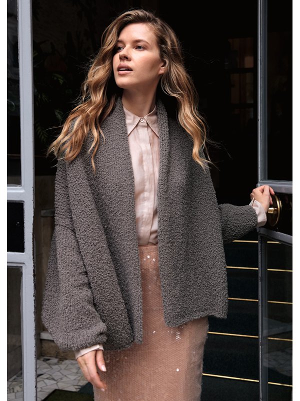 Lana Grossa CARDIGAN MED SJALSKRAGE TOP-DOWN Orsettini