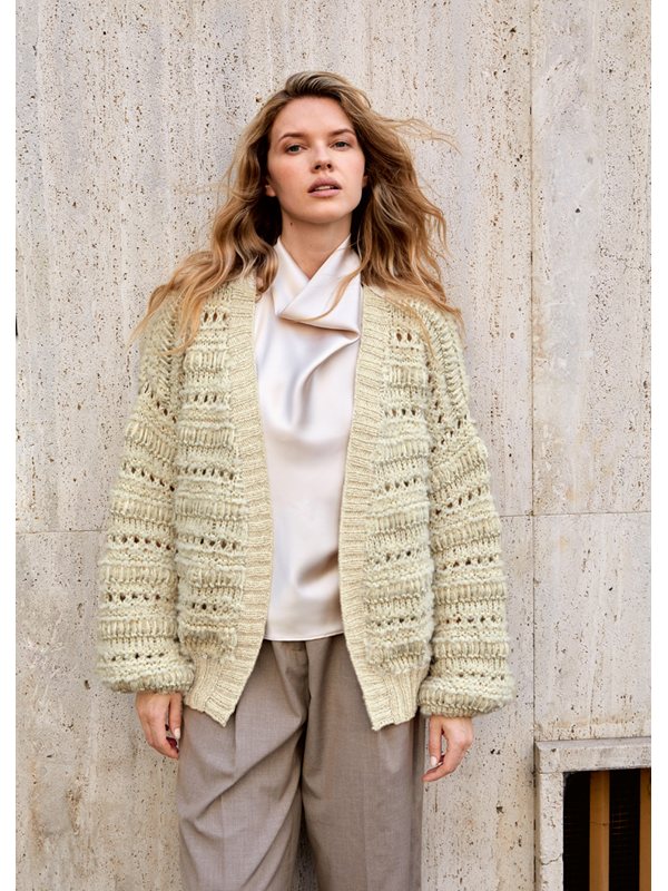Lana Grossa JAKKE I GARNMIX Alta Moda Alpaca, Orsetto & Chiaro