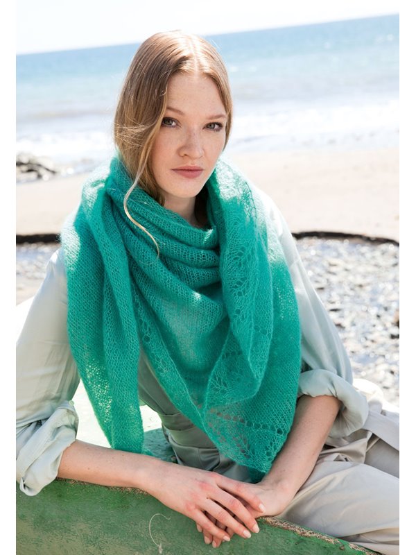 Lana Grossa TREKANTSKJERF Silkhair - Strikkeoppskrift (NO)