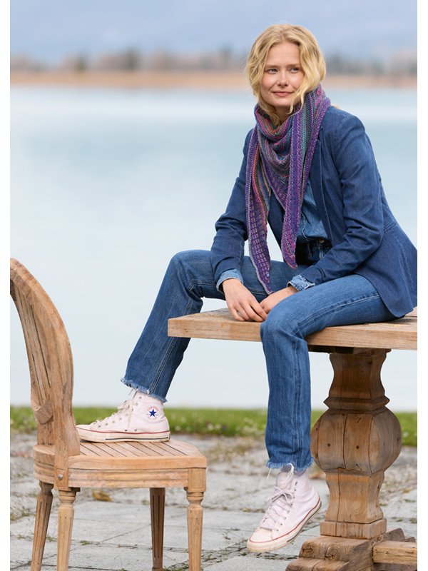 Lana Grossa TREKANTSKJERF Colorissimo & Ecopuno