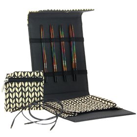 Lana Grossa  SETT MED UTSKIFTBARE RUNDPINNER Design-tre: Multicolor, liten (svart)
