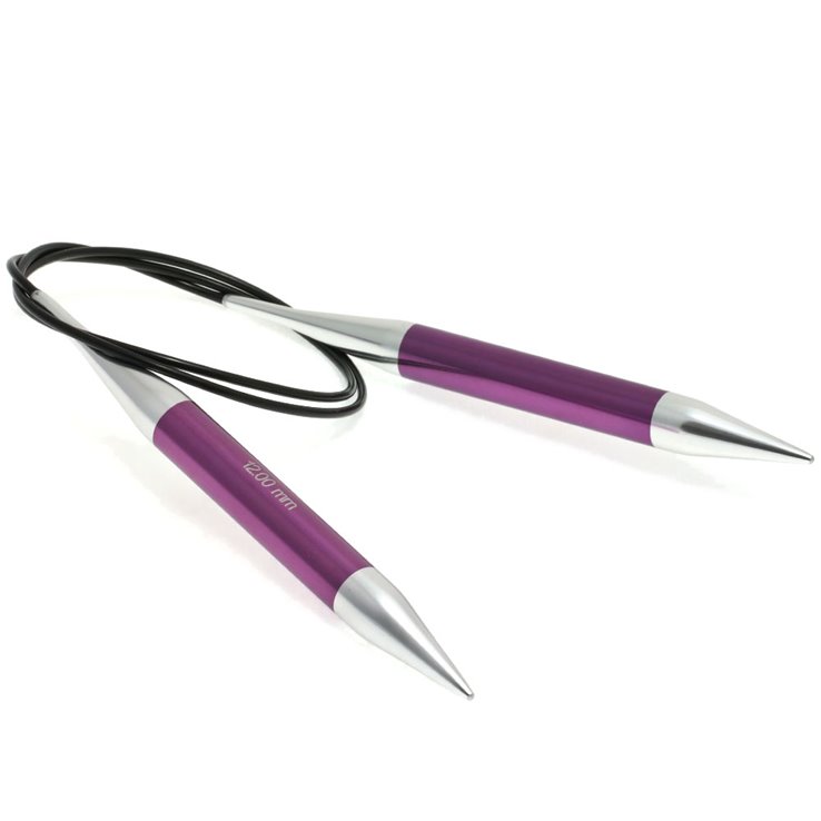 Lana Grossa Rundpinne Aluminium Rainbow St. 12,0/100cm